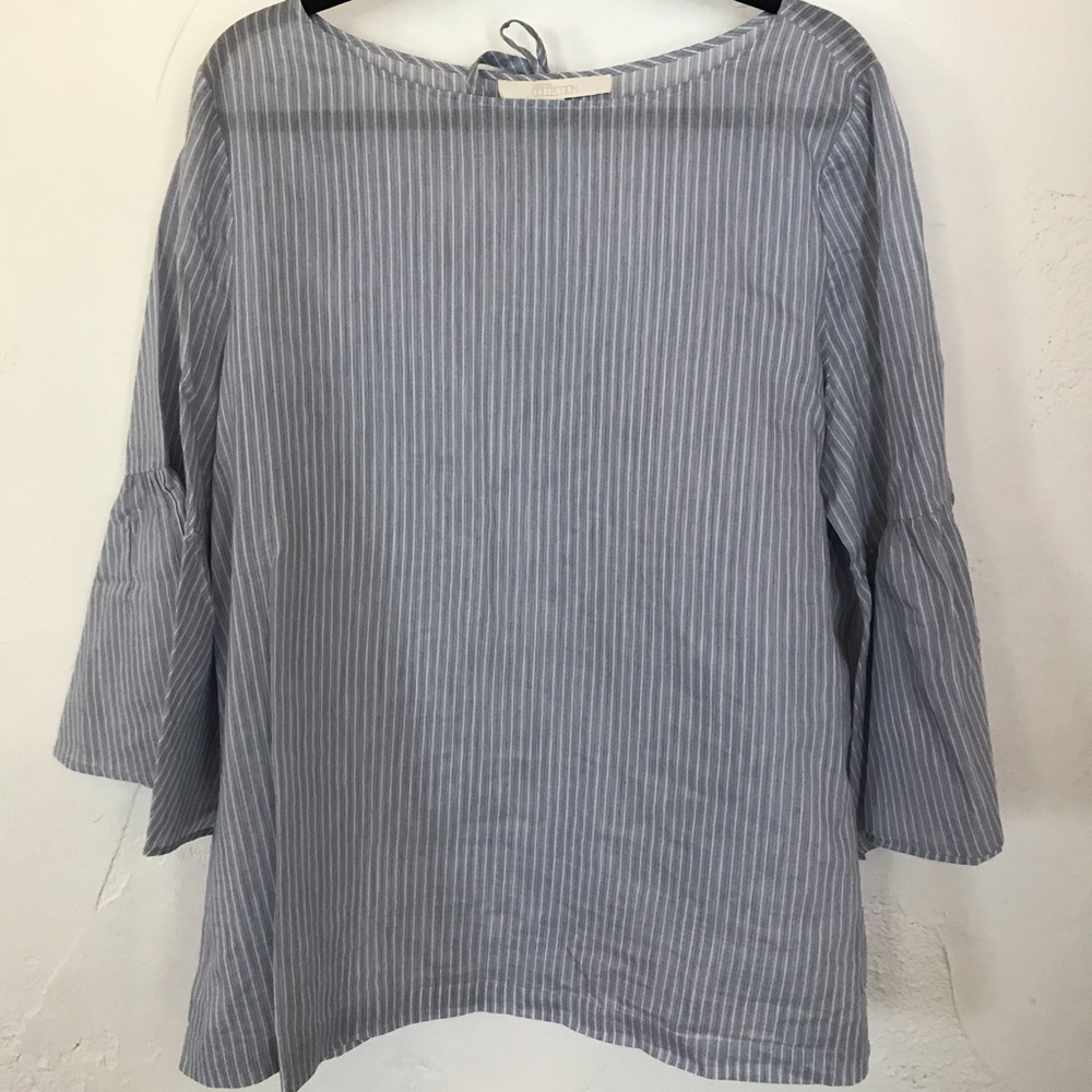 Silk cotton Nordstrom chambray long sleeve shirt